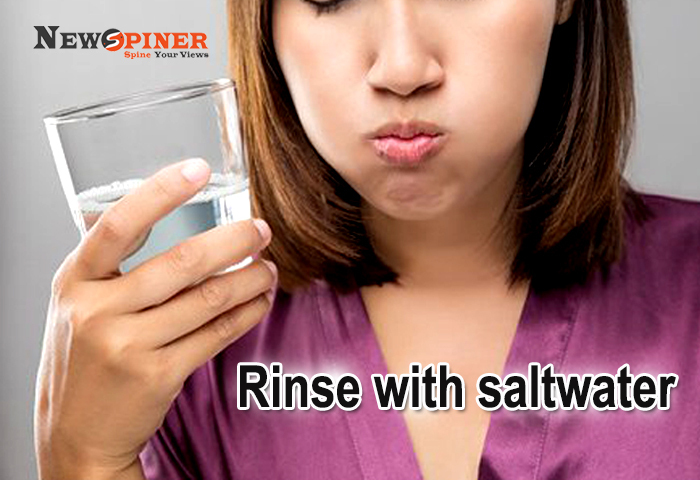 Rinse with saltwater - Home Remedies For Tooth Infection Pain