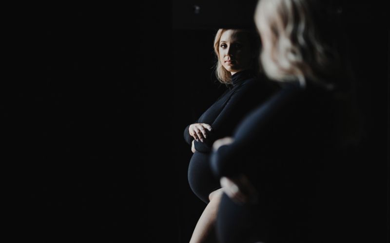 Mirror Reflections Maternity Photoshoot